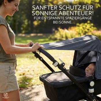 Preview: BAMBINIWELT universales Sonnensegel für Kinderwagen/Buggy mit UV50+ Design: Sterne